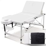 3 Fold Alfordson Massage Table 65cm White