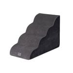 Petzly 4 Tiers Dog Steps Pet Stairs Ramp Portable Bed Ladder Washable Cover