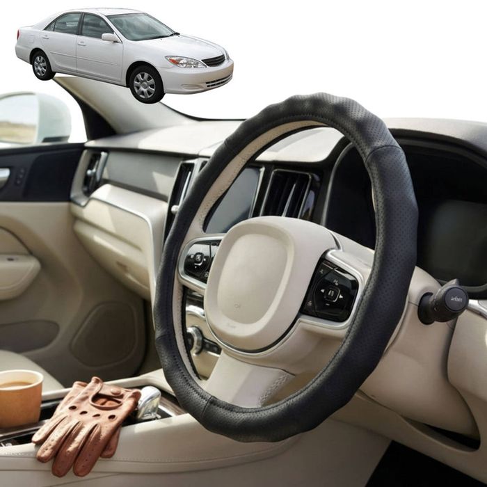 Australian Goose Steering Wheel Cover for Toyota Camry 2002 - 2006 (XV30) Circle Black