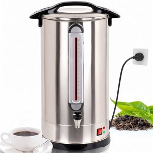 Advwin 35L Electric Hot Water Urn, Commercial Water Boiler & Hot Beverage Dispenser, Stainless Steel Boiling Water Dispenser