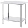 Vevor 610x914x864mm Stainless Steel Work Table Silver for Restaurant Home Hotel