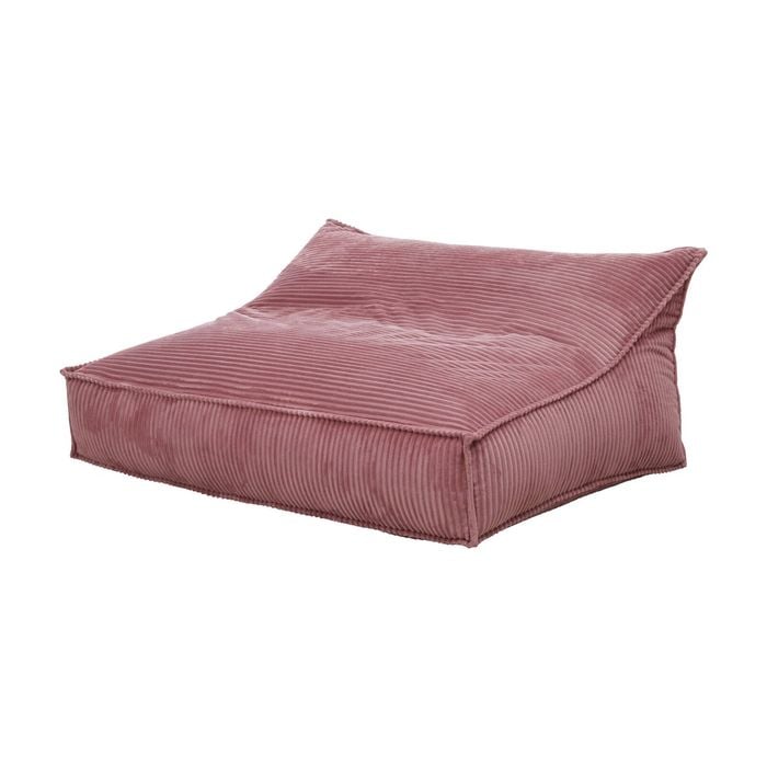 Cadence & Co. Wilde Ribbed Luxe Fleece Double Sofa Bean Bag Lounge Cover Blush