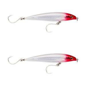2x Rapala 14cm Saltwater X Rap Long Cast Shallow Minnow Fish Lures - Red Head