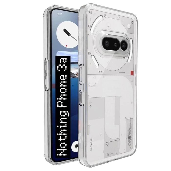 MEZON Nothing Phone (3a) Slim Clear TPU Gel Back Case Wireless Charging Compatible