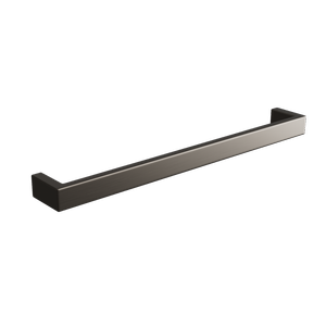 Hotwire 600mm Brushed Nickel Single Horizontal Square Heated Towel Rail