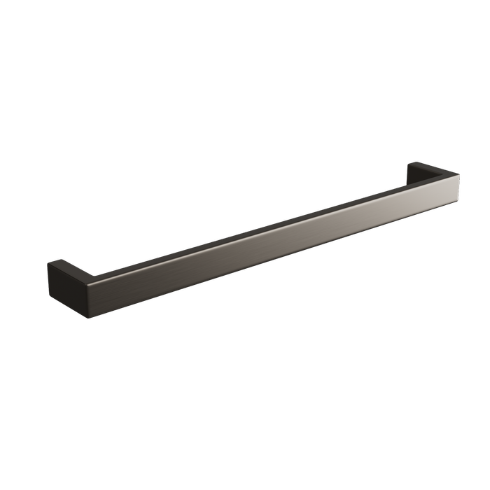 Hotwire 600mm Brushed Nickel Single Horizontal Square Heated Towel Rail