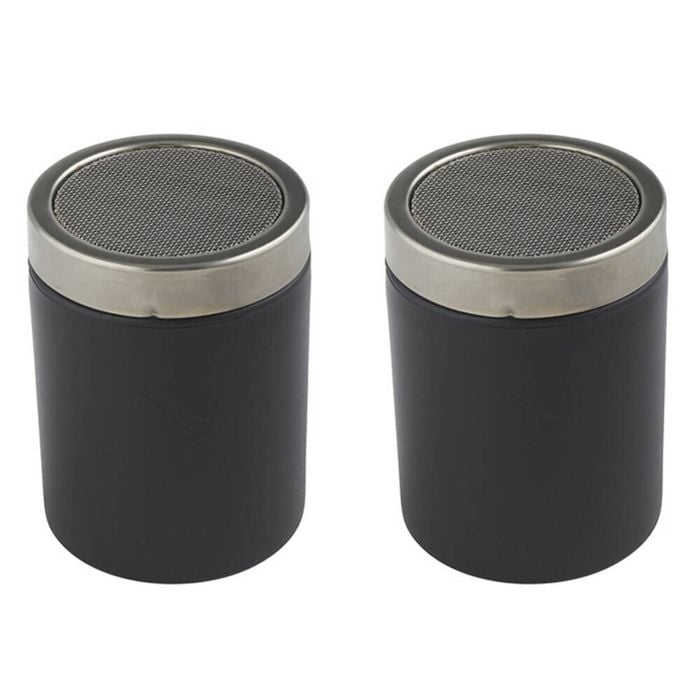 2PK Crema Pro Cocoa Shaker Powder Duster Kitchen/Barware - Black