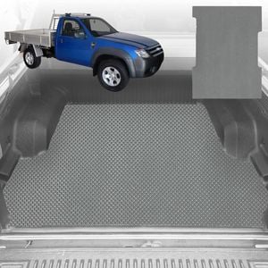 6D Diamond Ute Tub Mat for Ford Ranger (PJ-PK) Single Cab 2006-2011 (with Spray On Liner or No Liner) - Grey