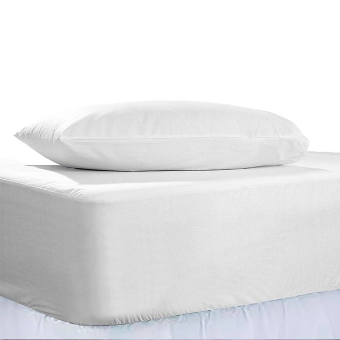 The Lighthouse Washed Cotton Combo Bedding Set With Pillowcase Super King White
