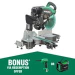 HiKOKI 36V 305mm Mitre Compound Saw C/L BL C3612DRA H4Z - Skin Only