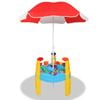 Keezi Kids Sandpit Pretend Play Set Water Sand Table Children Outdoor Toy Umbrella