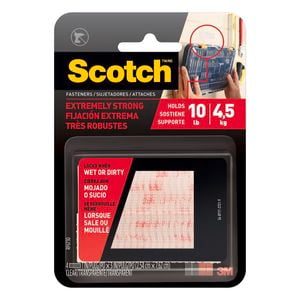 Scotch 2.5cm x 7.6cm Clear Extreme Fasteners Strip - 2 Pack