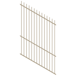 ProtectorAl 0350-1200W x 1800H Paperbark Picket Top Pool Fence Panel Raked 16-30º