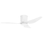 Brilliant 122cm White Supra AC Low Ceiling Hugger Fan