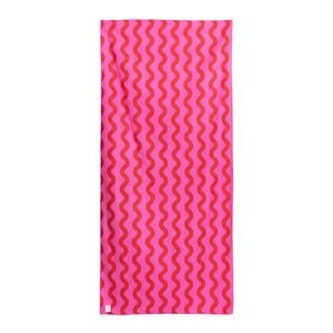 Splosh Summer Waves Sand Free Quick Dry Beach Towel Rectangle 180x80cm Pink