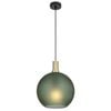 Telbix Patino Modern Pendant Hanging Lamp Light Glass Metal Green Matte