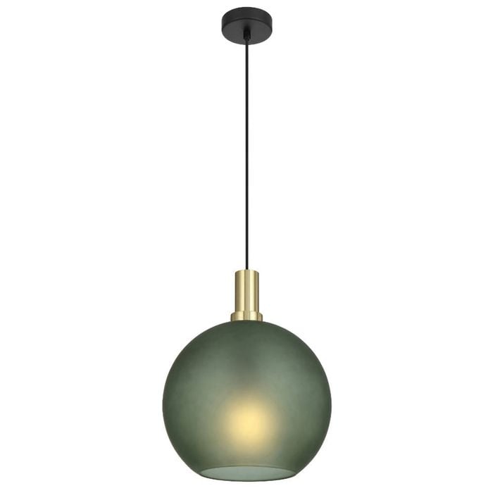 Telbix Patino Modern Pendant Hanging Lamp Light Glass Metal Green Matte