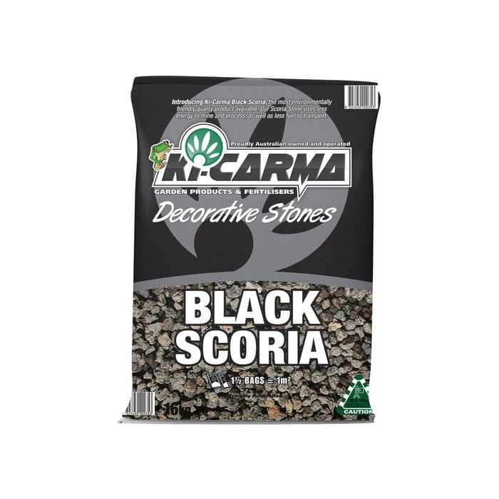 Ki Carma Garden Products 16kg Black Scoria Landscape Stones