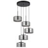 Telbix Cedro Modern Pendant Hanging Lamp Light Metal Aluminium Glass Acrylic Black Sand