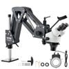 VEVOR Multi-Directional Microscope Black with Spring Bracket Integrated USB Ring LED Light