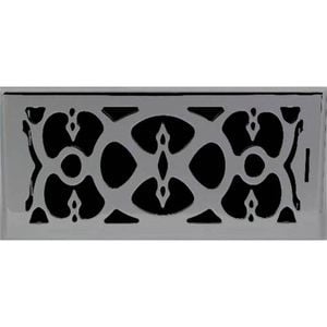 Accord 10 x 30cm Satin Nickel Victorian Floor Vent
