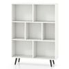 Costway 7-cube Bookcase W/4 Metal Leg 2 Anti-tip Kit Display Bookshelf