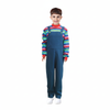More Than Party Kids Creepy Halloween Costume Striped Jumpsuit Overalls 6-9y