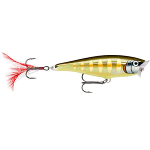 Rapala Skitter Pop 5cm Topwater Hard Body Fishing Lure Striped Grey Shiner