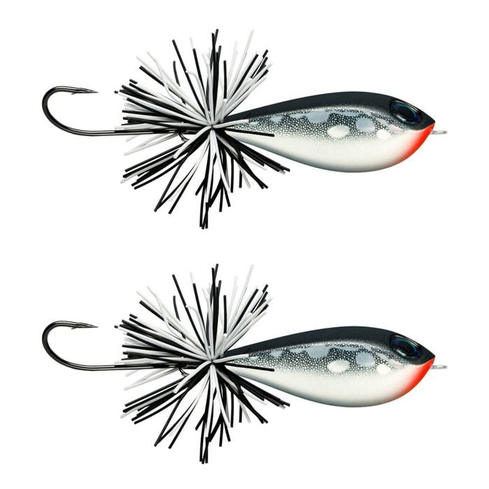 2x Rapala 5cm BX Skitter Frog Topwater Surface Fishing Lures - Matte Chrome