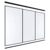 Lugna 2400 x 2701-3600mm Black Melamine Wardrobe Triple Sliding Doors