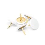 Pinnacle White Pan Head Upholstery Nails - 50 Pack