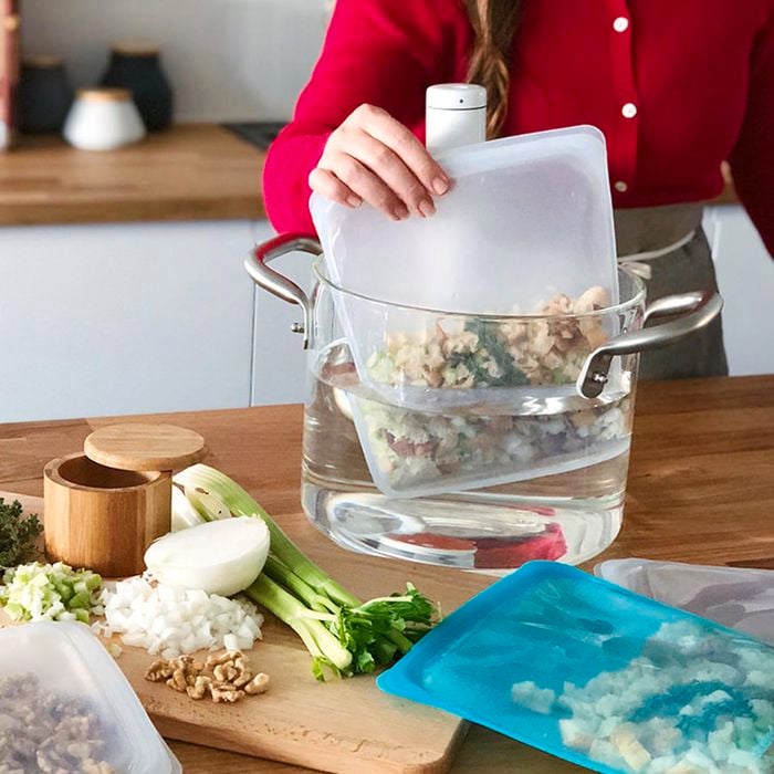 Stasher Reusable Silicone Sous Vide Bags Half Gallon Storage Bag