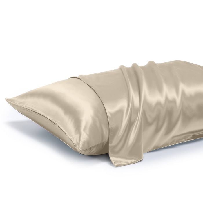 LINENOVA 100% Mulberry Silk Pillow Case 22 Momme Slip Pillowcases - Champagne