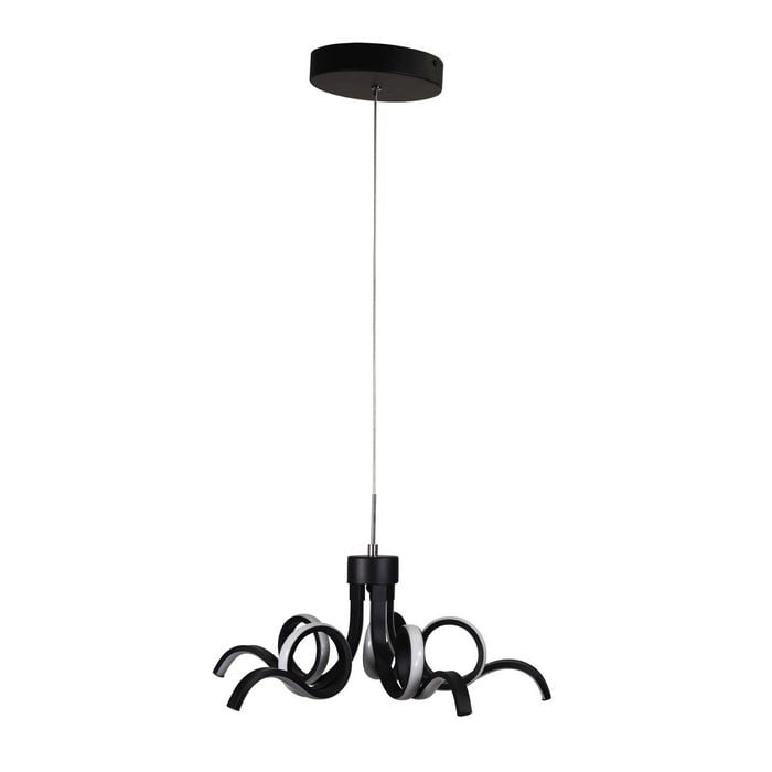 Oriel Lighting Noodle Tricolour LED Pendant Light Black 50cm