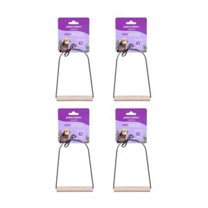 4PK Paws & Claws Metal Frame Parrot Swing 8X15cm
