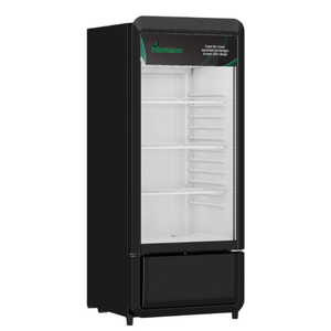 Thermaster Black 178L Upright Glass Door Beverage Fridge