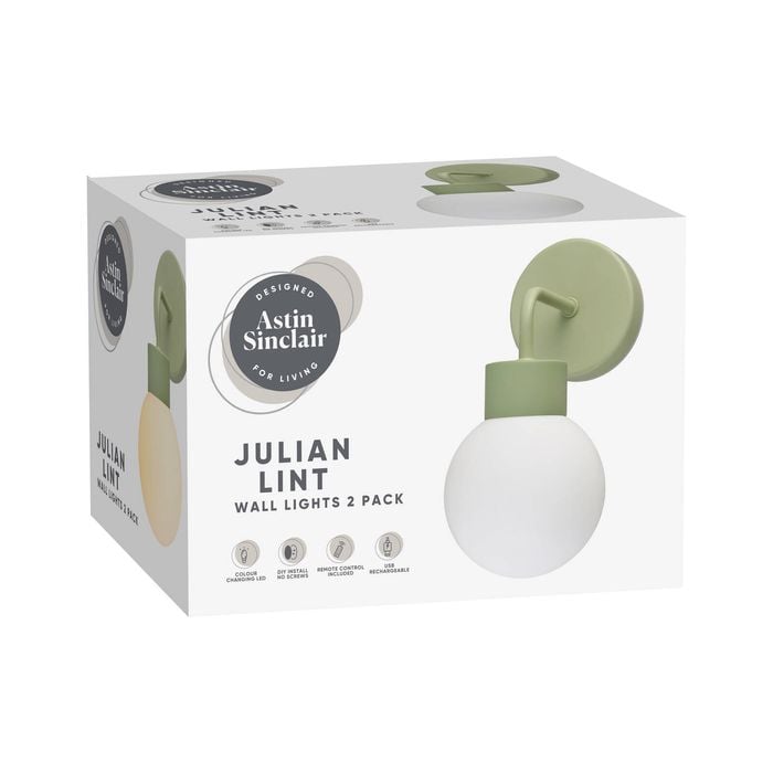 Astin Sinclair Lint Julian Wall Light - 2 Pack