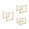 Costway Coffee Tables 3 Modern Side End Metal Mid Century White