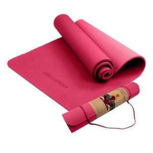 Powertrain TPE Yoga Exercise Pilates Mat 6mm Rose Pink