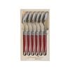Laguiole Jean Neron 6pc. Soup/dessert Spoon Set - Red