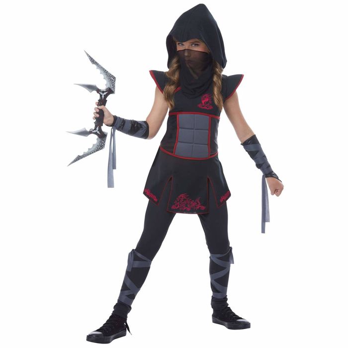Fearless Ninja Stealth Japanese Warrior Book Week Girls Costume S