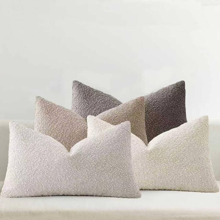 Gioia Casa 4-pack Bouclé Cushion Covers - Soft Textured Polyester With Hidden Zipper (mixed Natural, 30cm X 50cm)