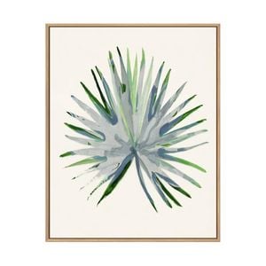 Artey | Green Papyrus I - Framed Canvas - Natural Frame - 55 x 70cm