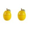 2x Urban 12.5cm Lemon Jar Snacks/Treats Container w/ Lid - Yellow
