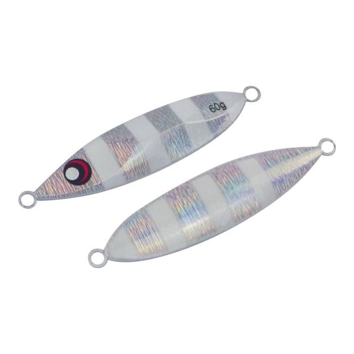 Finesse Slow Pitch Flutter Jig, 60gm, Silver White, 2 Pack
