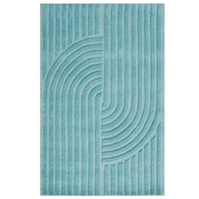 Contemporary Handwoven Wool Rug-Mavis 6363-Cashmere Blue-110x160cm