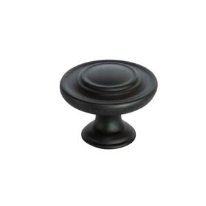 Taskmaster 34mm Black Matte Cabinet Knob