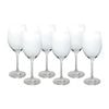 LVD 6pc Classic 23cm/540ml Stemmed Red Wine Glass Set - Clear