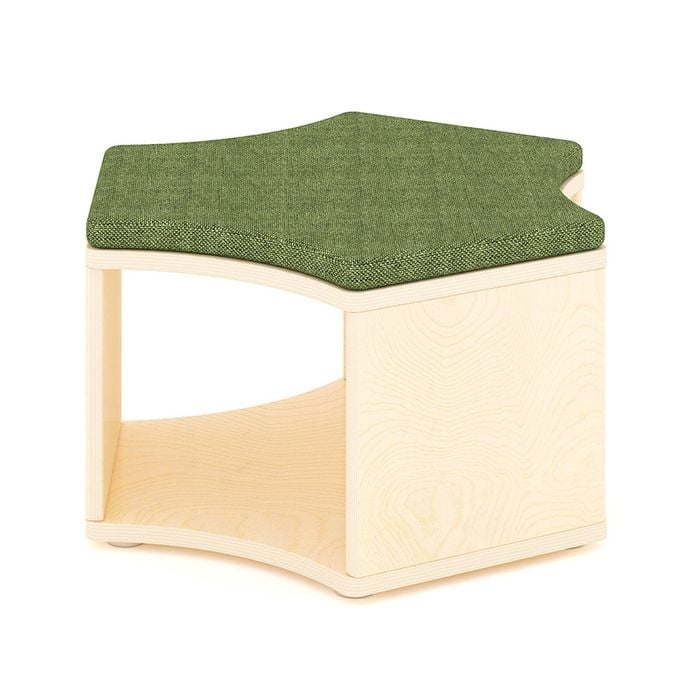 Jooyes Puzzle Series Kids Polygon Book Storage Bench With Cushion