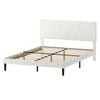 Levede Queen Bed Frame Upholstered Adjustable Headboard Platform Base- Beige